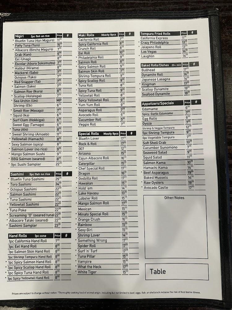 Minato Japanese & Korean Restaurant Menu image 2